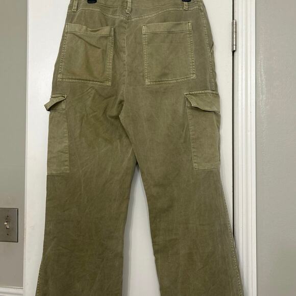Gap Mid Rise Loose Kathi Cargo Pants Olive Green Women 6 Utility Grunge Urban - Picture 9 of 13
